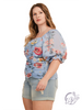 Curvy Petals In Bloom Blouse