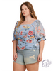 Curvy Petals In Bloom Blouse