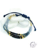 Triple Layer Adjustable Stone and Bead Bracelet