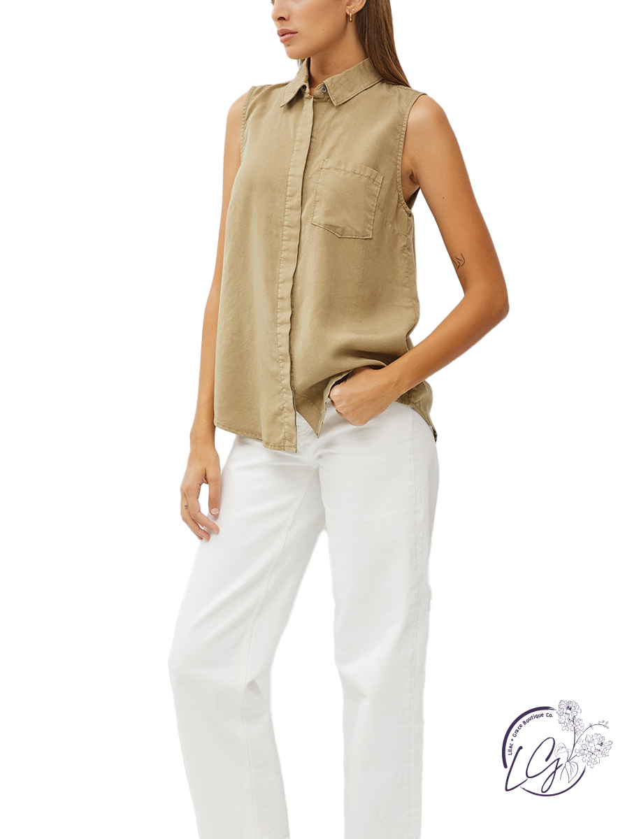 Breezy Days Button-Down Top