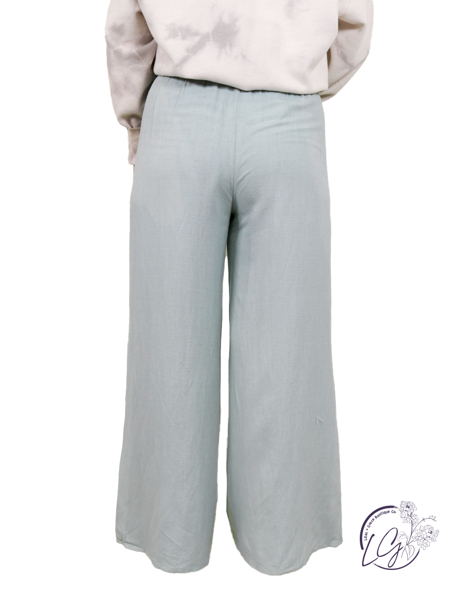 Airy Elegance Wide-Leg Trousers