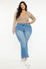 Curvy Olive High Rise Bootcut Jeans by Kan Can