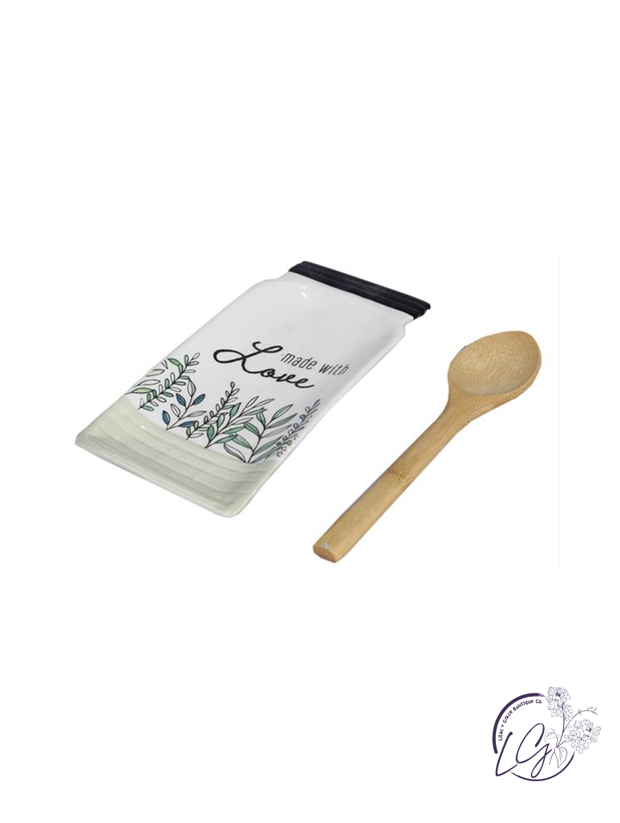 Quiet Cottage Ceramic Spoon Rest