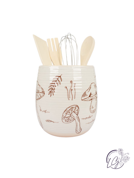Ceramic Mushroom Untensil Holder