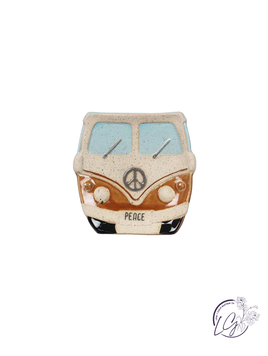 Stoneware Positive Vibes Peace Bus Trinket Dish