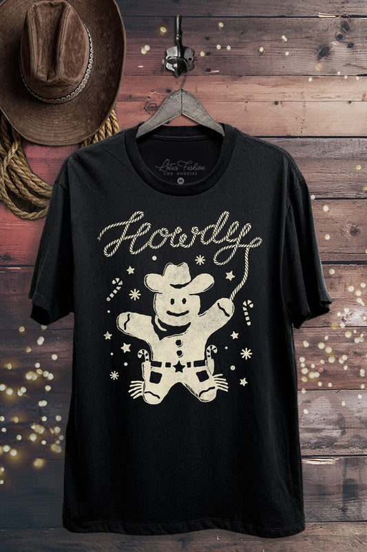 Howdy Gingerbread Graphic Top