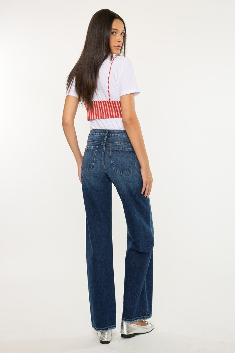 Bonnie Mid Rise Wide Leg by KanCan