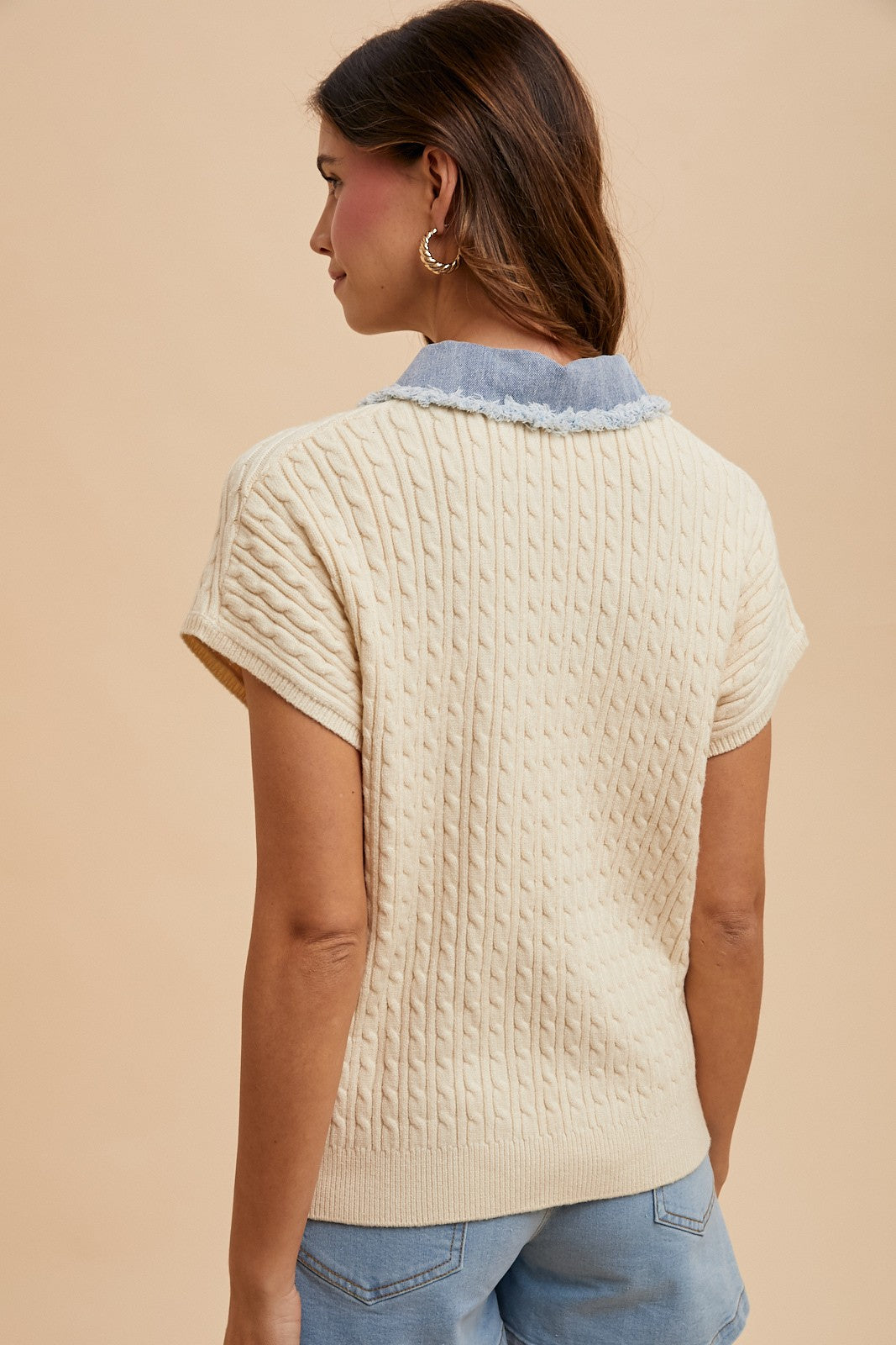 Denim Dusk Cable Vest