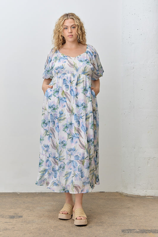 Curvy Caught In Drift Midi Dress