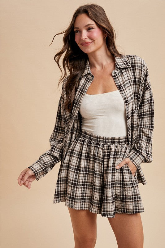 Soft Plaid Crinkle Gauze Set