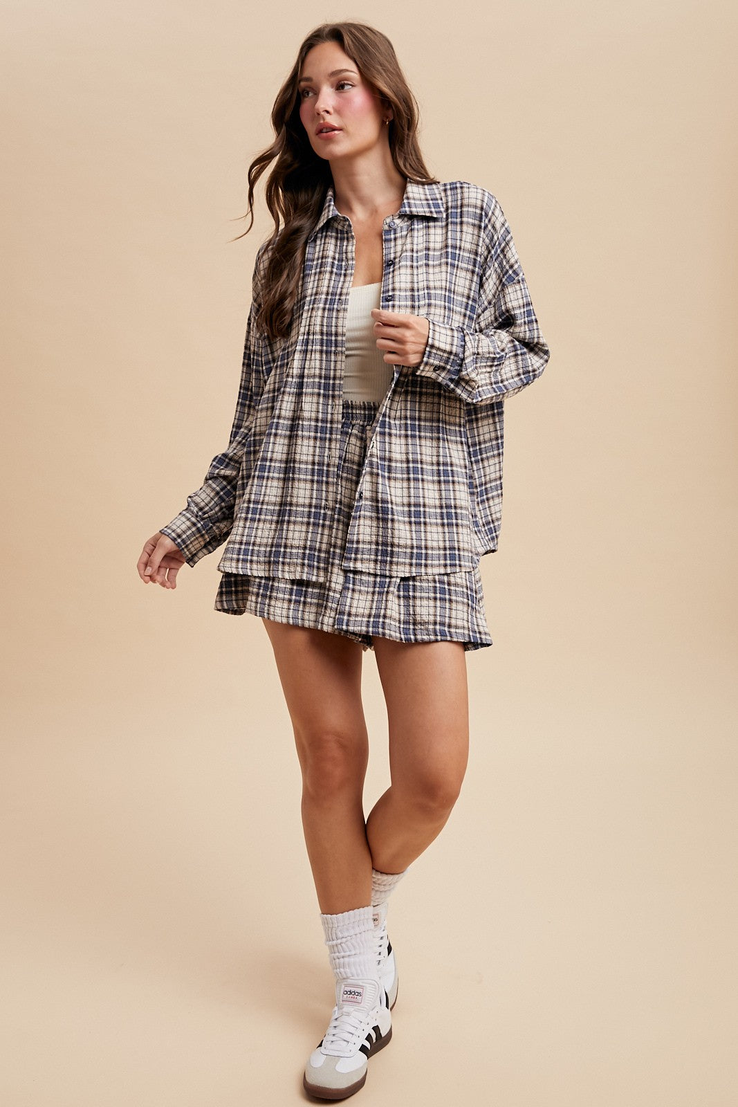 Soft Plaid Crinkle Gauze Set