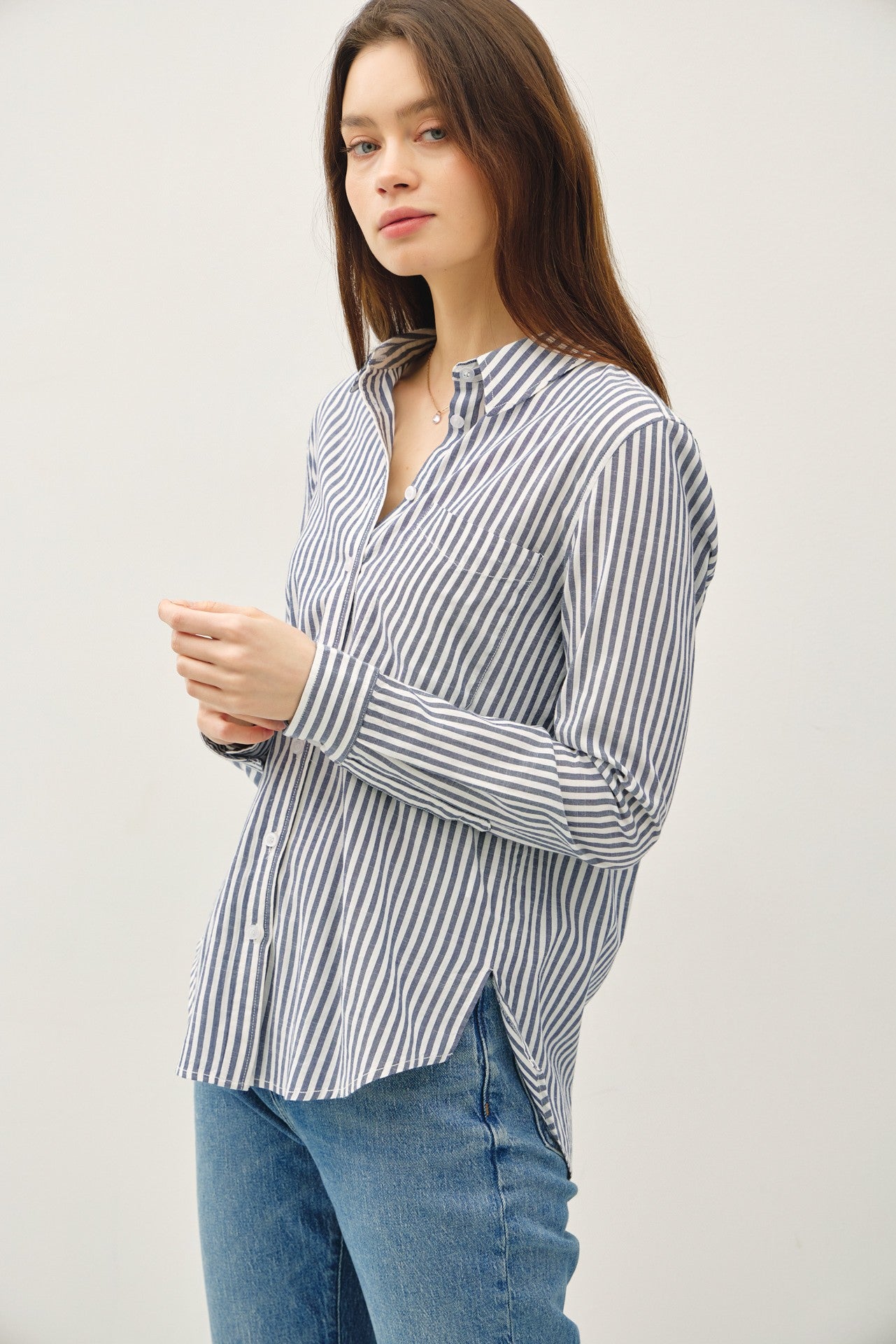 Prime Stripe Button-Up