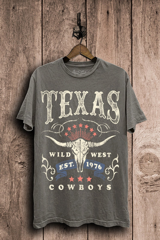 Curvy Texas Cowboys Graphic Top