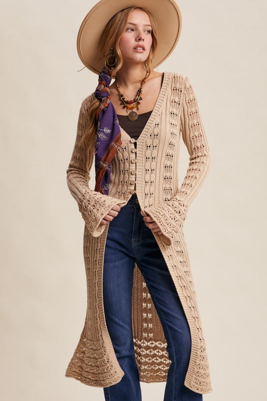 Heritage Stitch Duster Cardigan