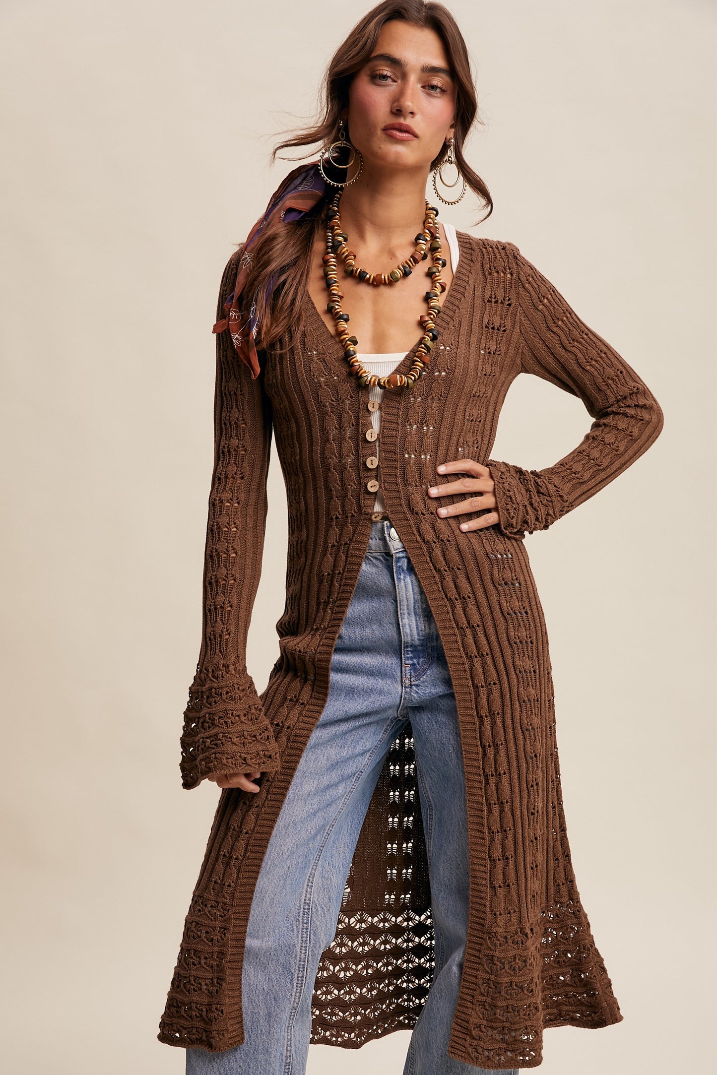 Heritage Stitch Duster Cardigan
