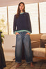 Polished Pleat Denim Pants