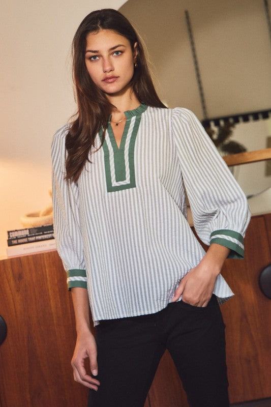 Stripe & Grace Blouse