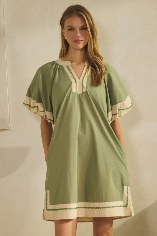 Sun Washed Border Dress