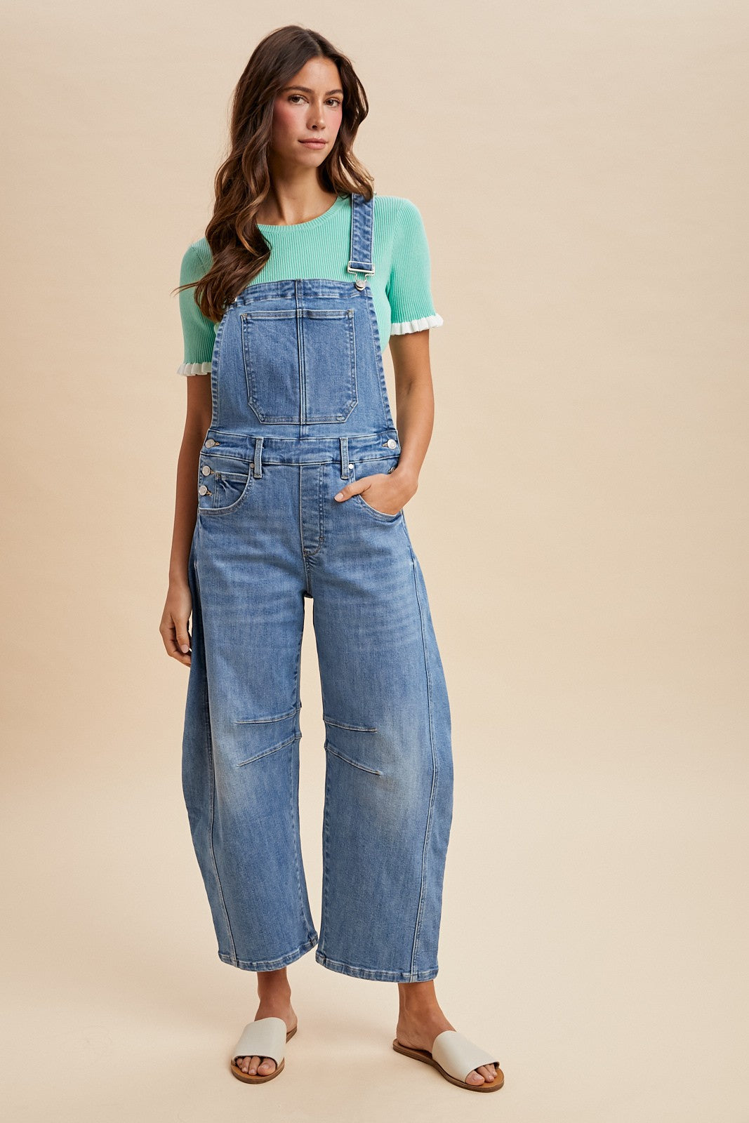 Everly Barrel Leg Overalls