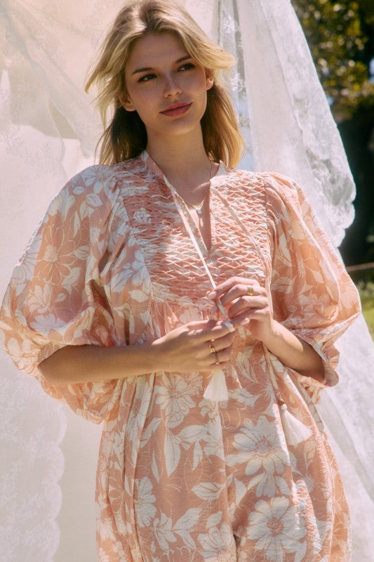 Apricot Meadows Mini Dress