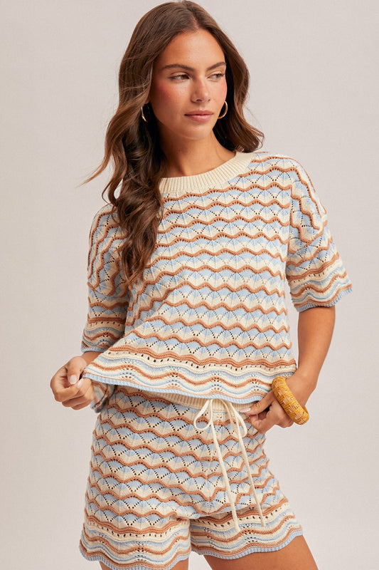 Rainbow Drift Knit Sweater