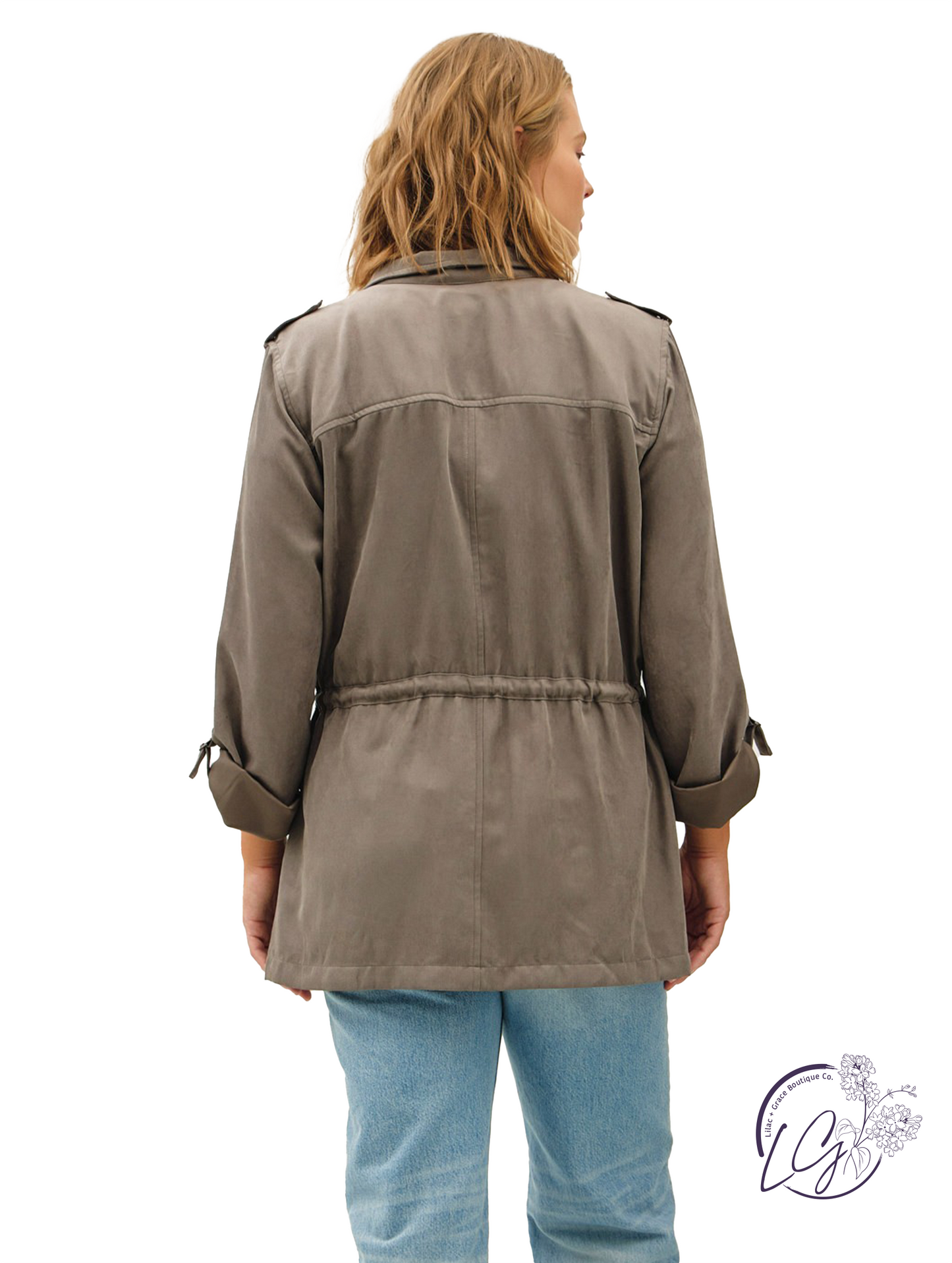 Curvy Sculpted Cargo Jacket