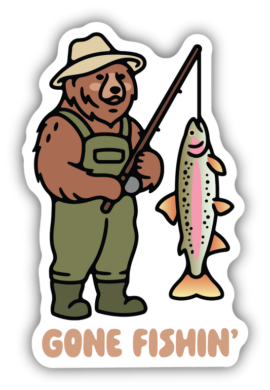 Gone Fishin' Sticker