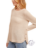 Chic Curve Button Sweater