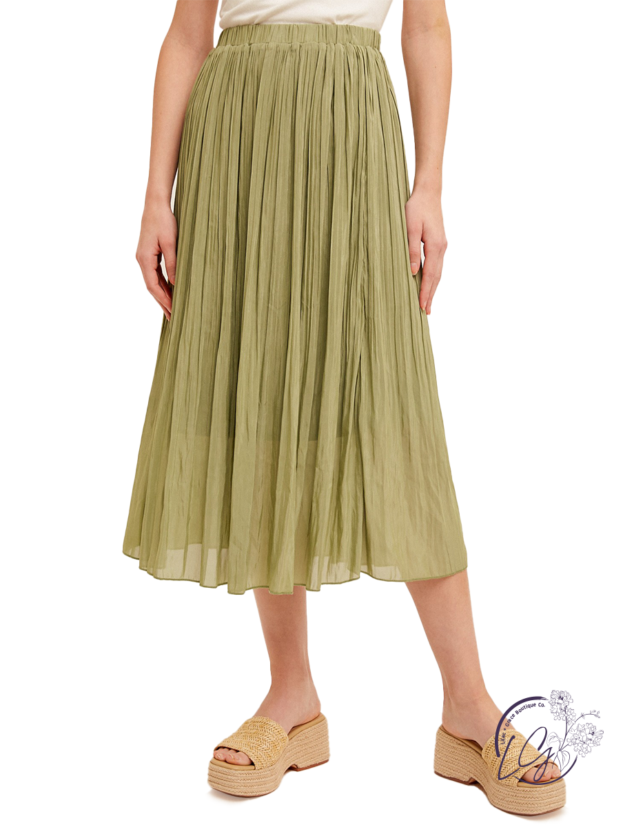 Palm Paradise Pleated Skirt