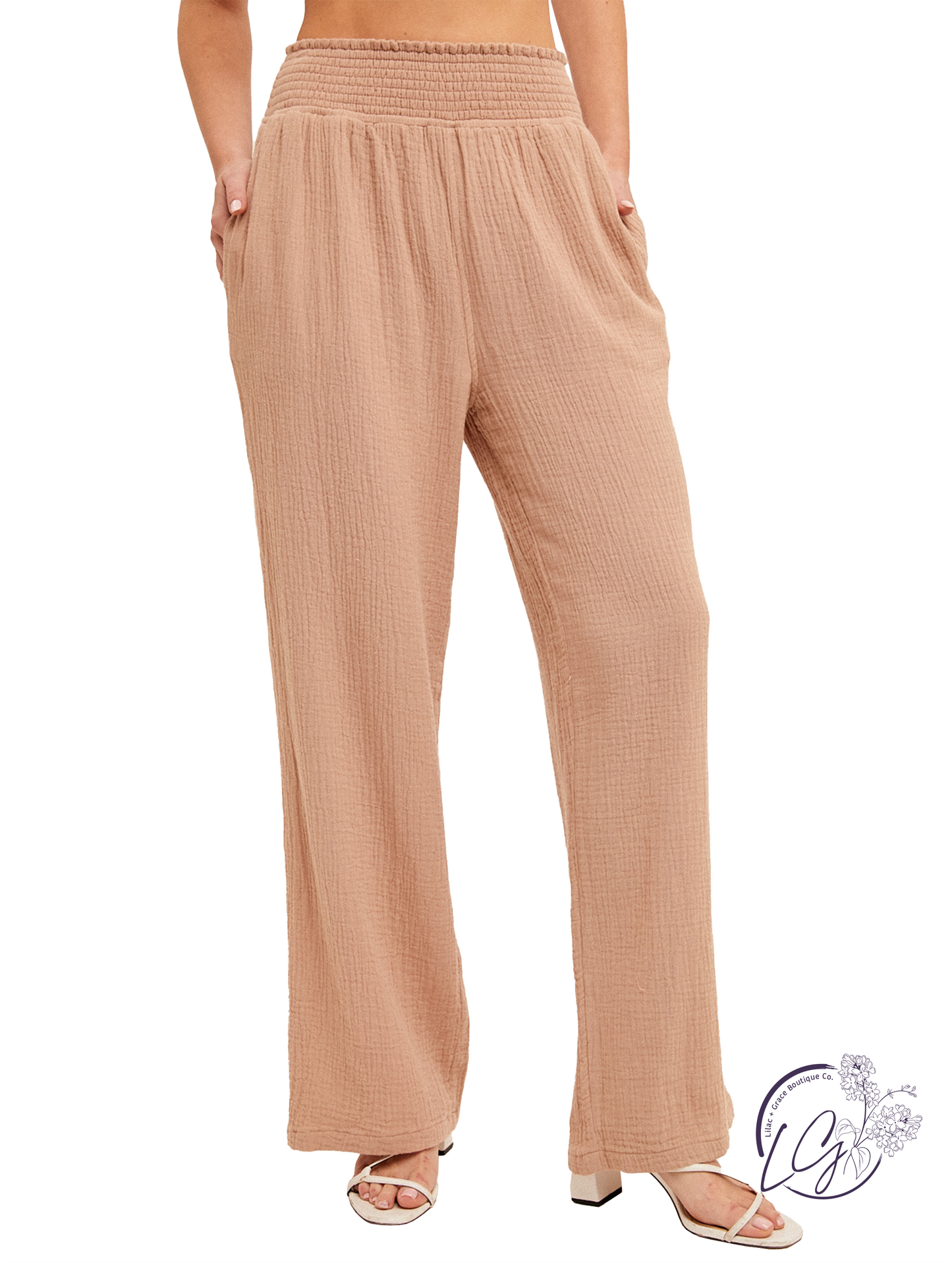 Shoreside Comfort Smocked Pants