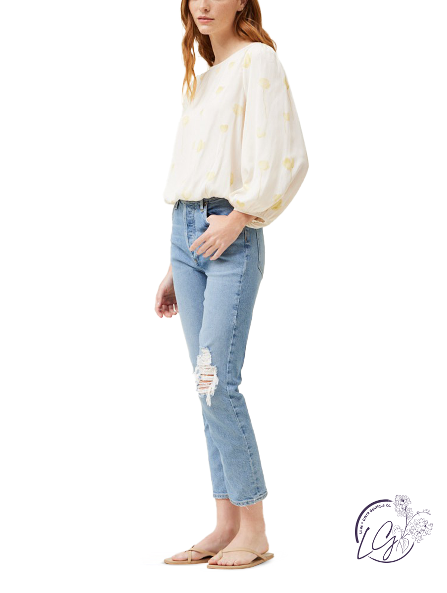 Sunshine Serenade Boatneck Blouse