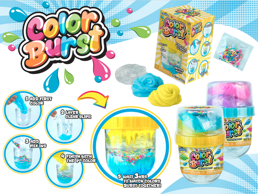 Color Burst Crystal Putty Slime Kit