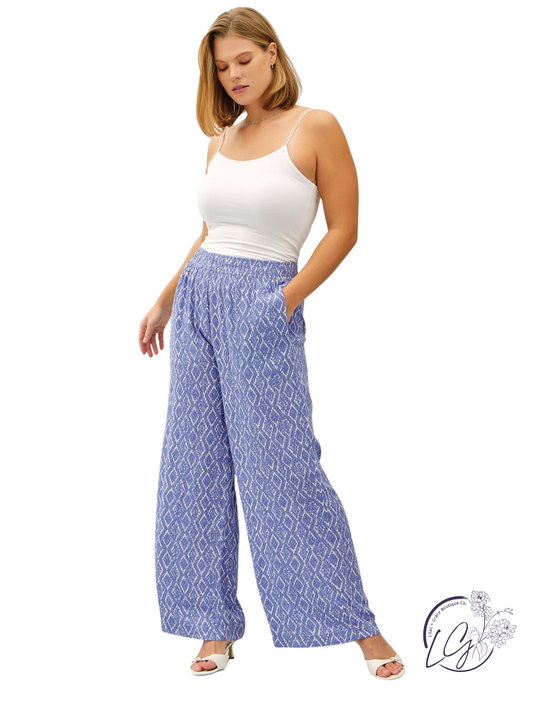 Curvy Blue On Both Pants