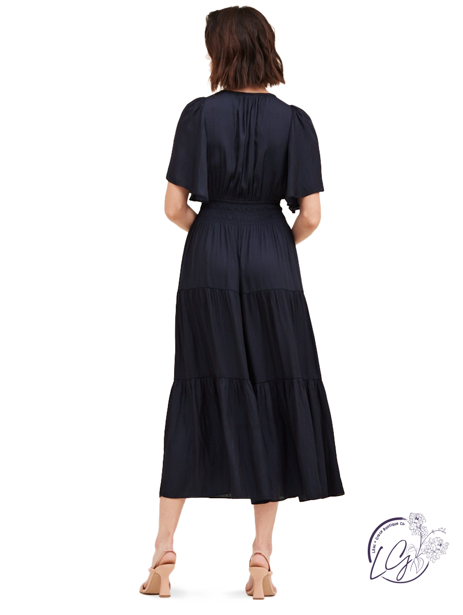 Graceful Glide Pleated Maxi Dress