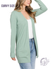 Curvy Breathable Open Front Cardigan