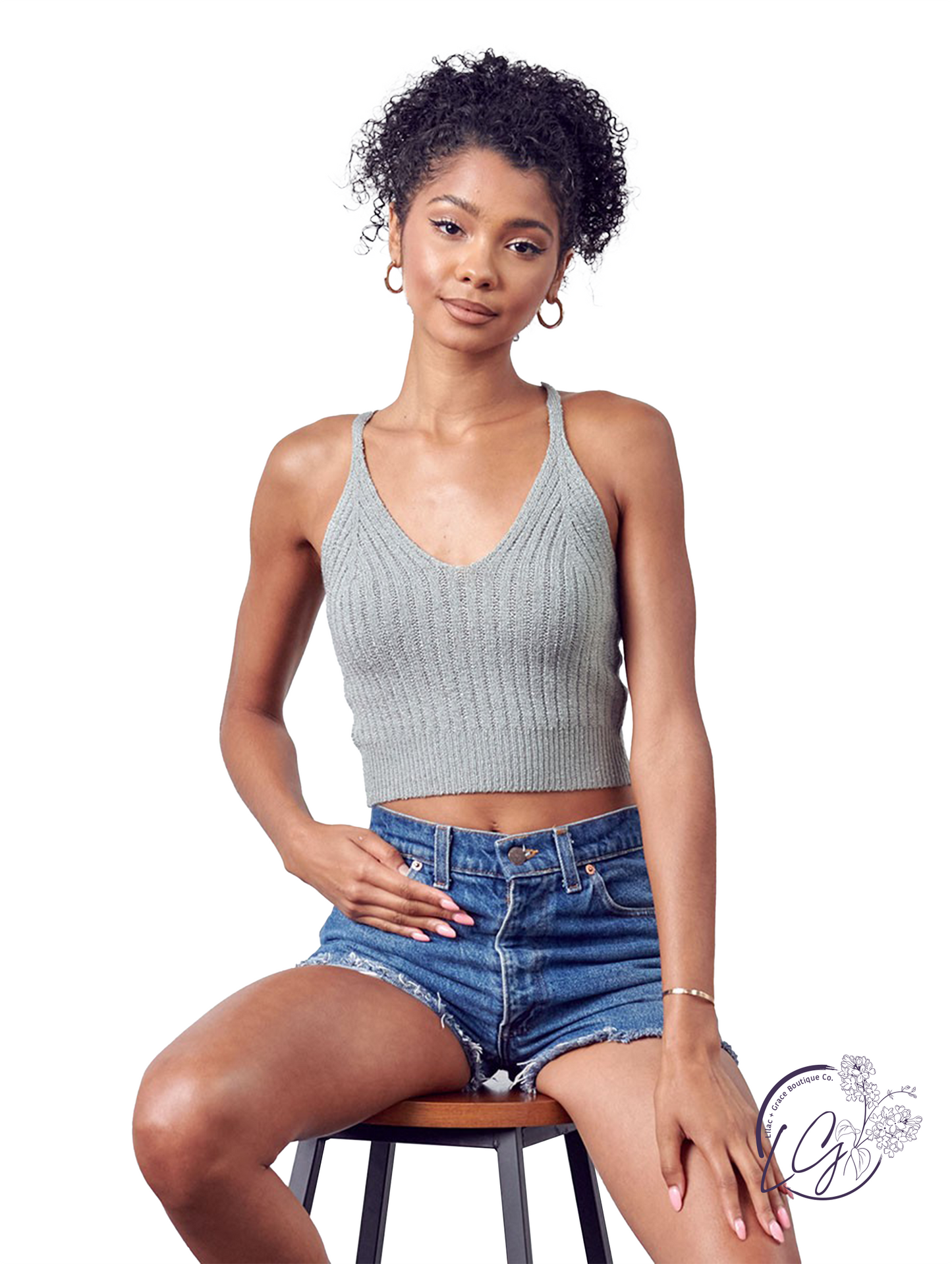 So Sweet Cropped Rib Tank Top