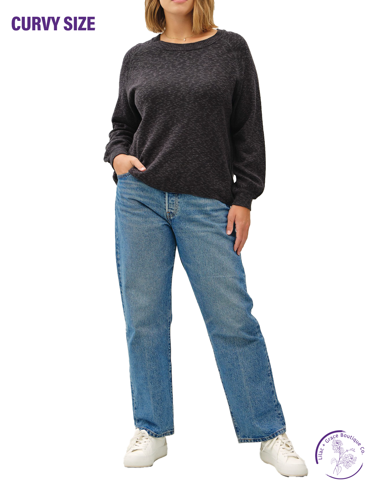 Curvy Fall Breeze Pullover Sweater