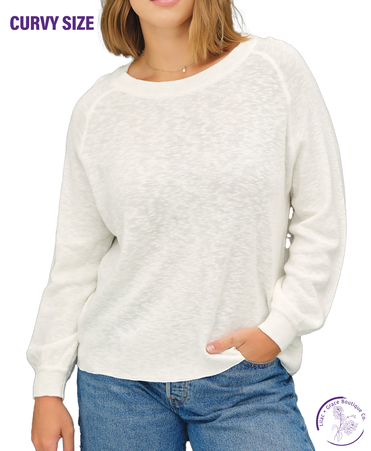 Curvy Fall Breeze Pullover Sweater