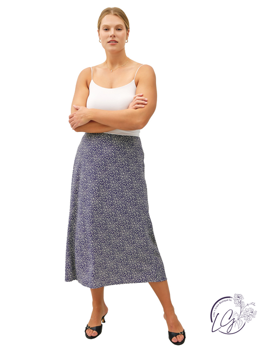 Curvy Efflorescing Comfort Midi Skirt