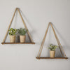 Wooden Triangular Wall Shelf  Natural/Jute