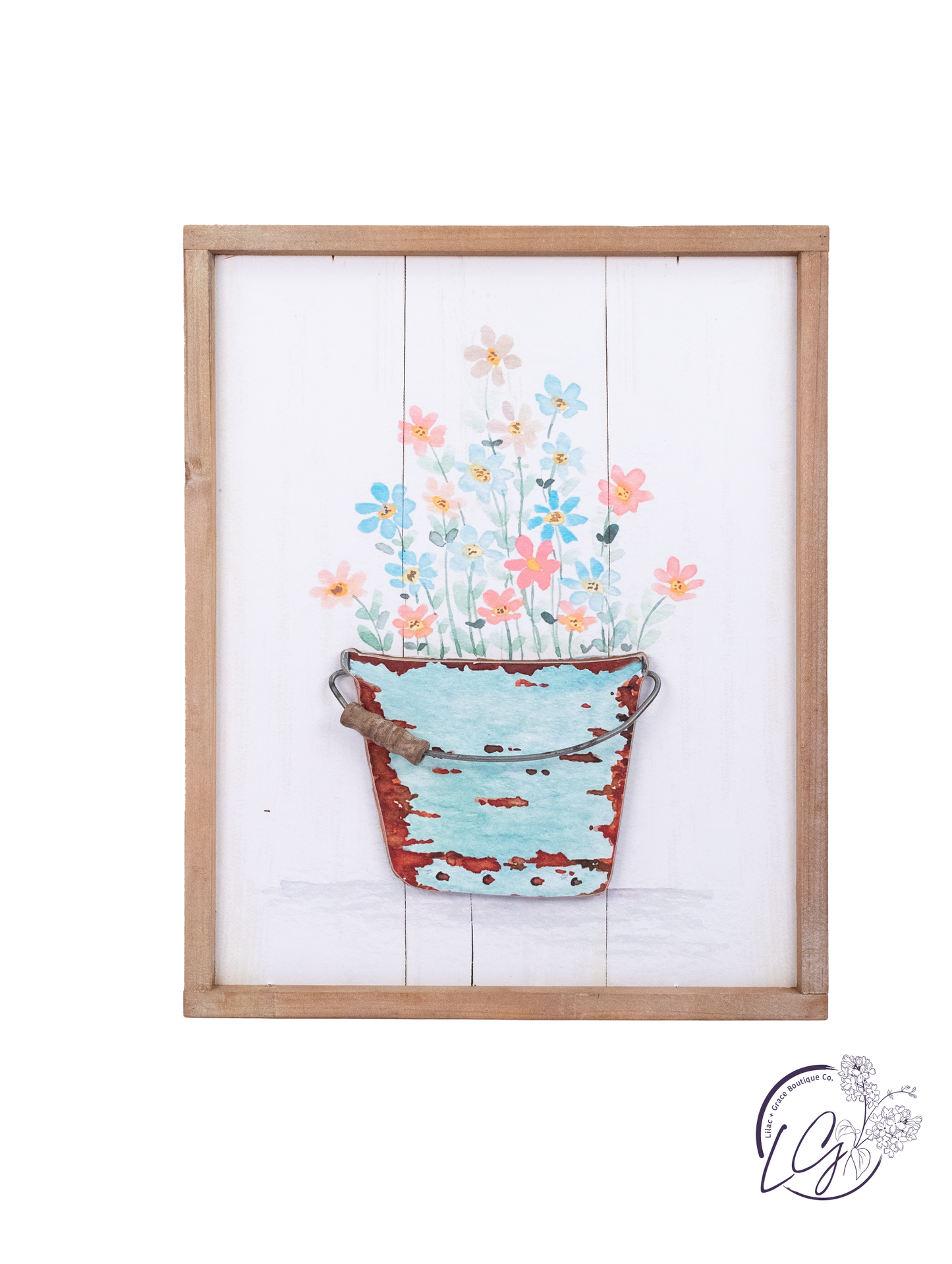 Wood Spring Floral Wall Sign