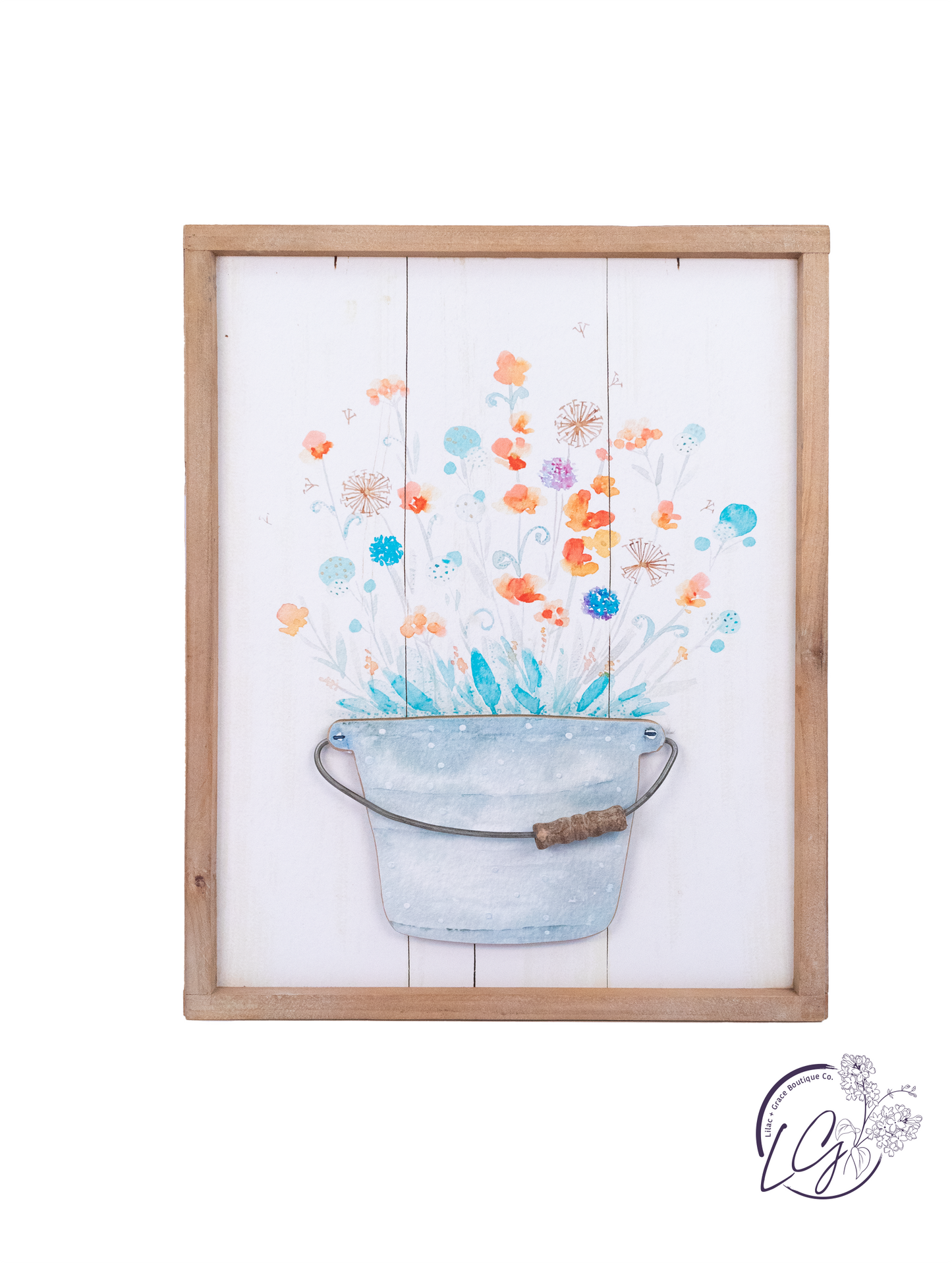 Wood Spring Floral Wall Sign