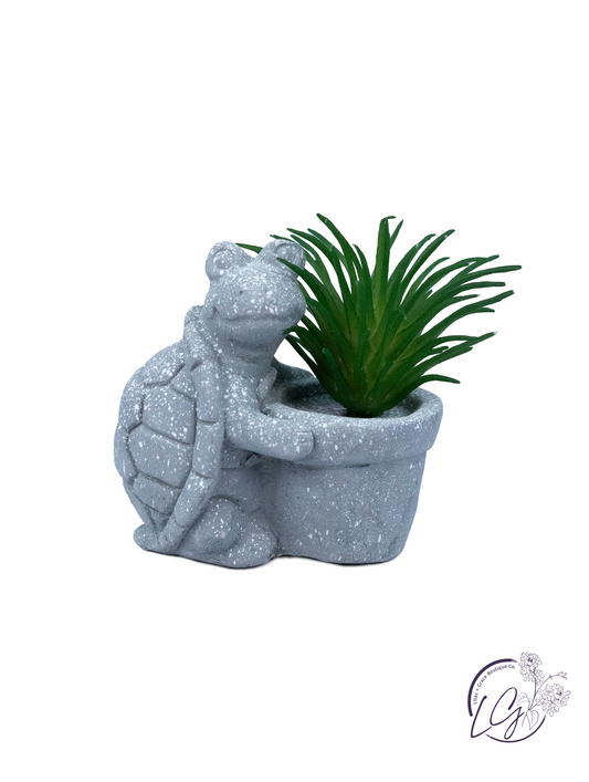 Cement Animal Pot with Succulent