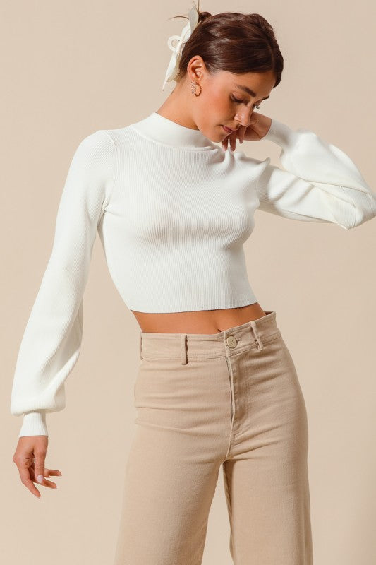 Darling Ties Open-Back Sweater