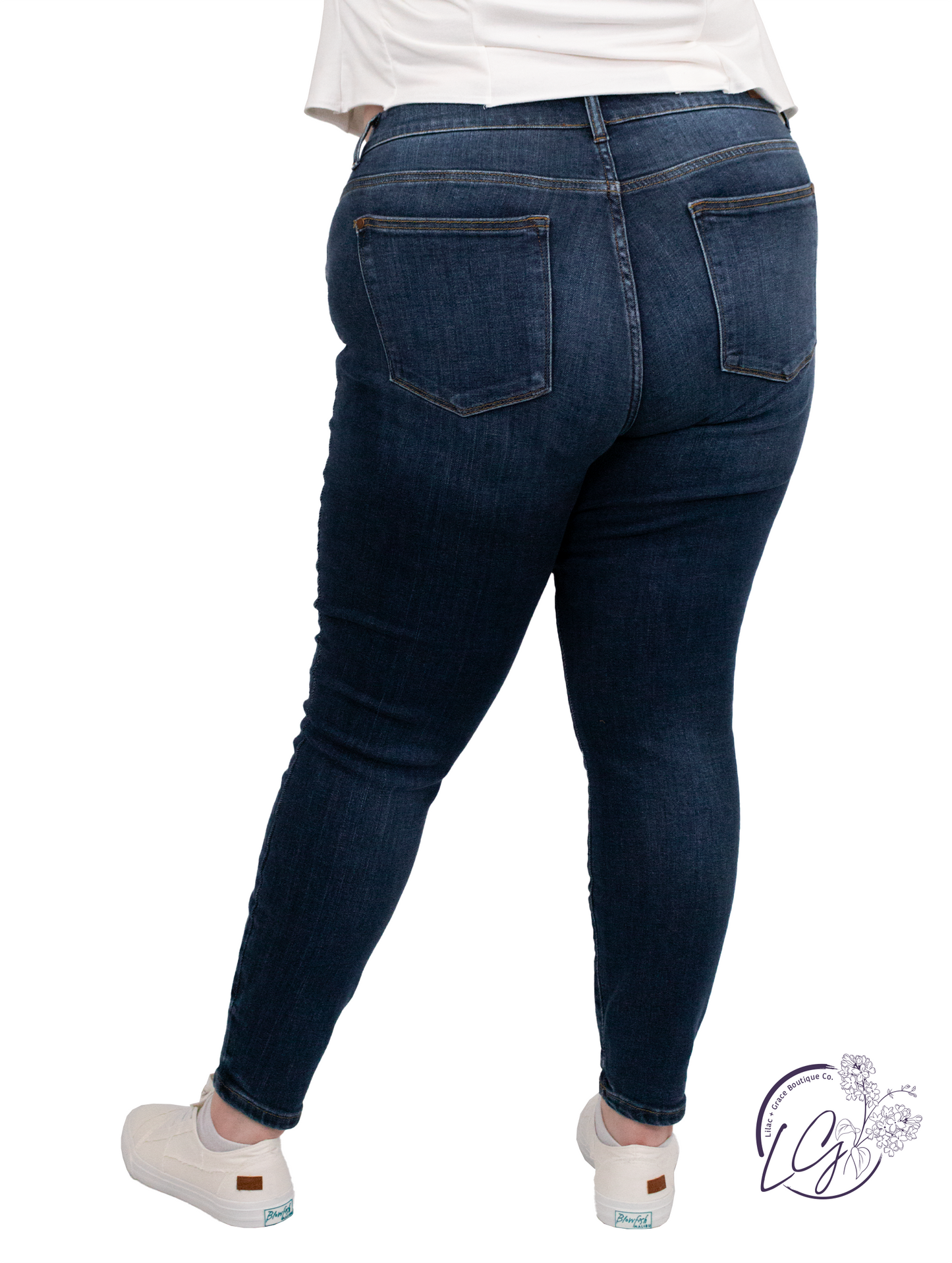 Curvy Lacey Mid-Rise Non Distressed Skinny by Judy Blue