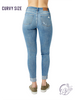 Curvy Gloria Mid Rise Destroy & Cuff Skinny by Judy Blue