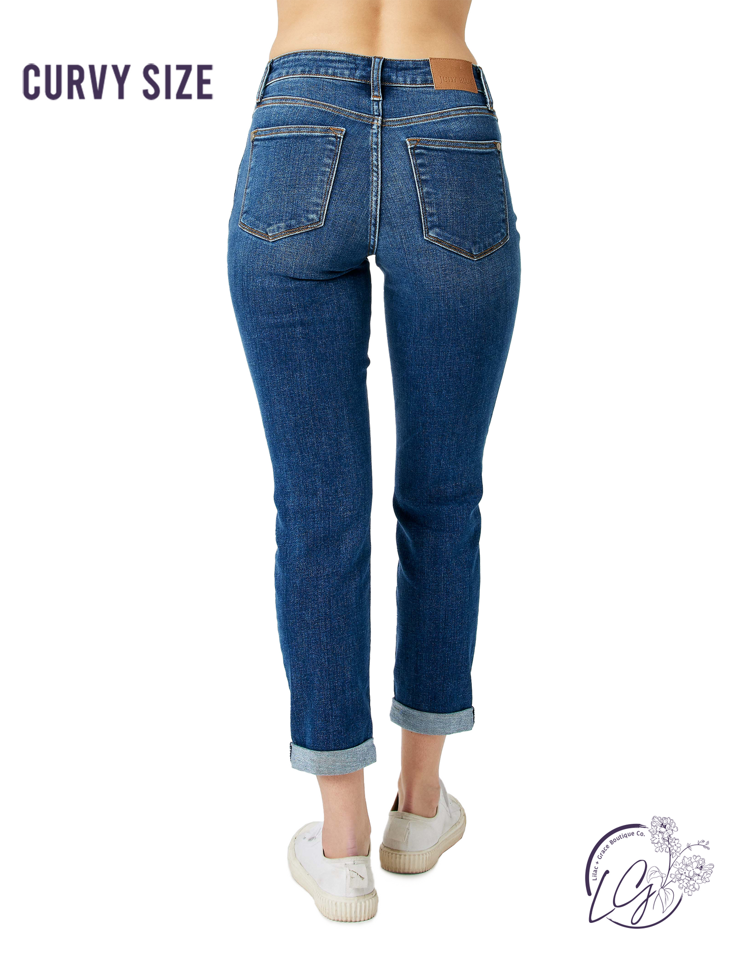 Curvy Mildred Mid Rise Destroy Slim by Judy Blue