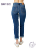 Curvy Mildred Mid Rise Destroy Slim by Judy Blue