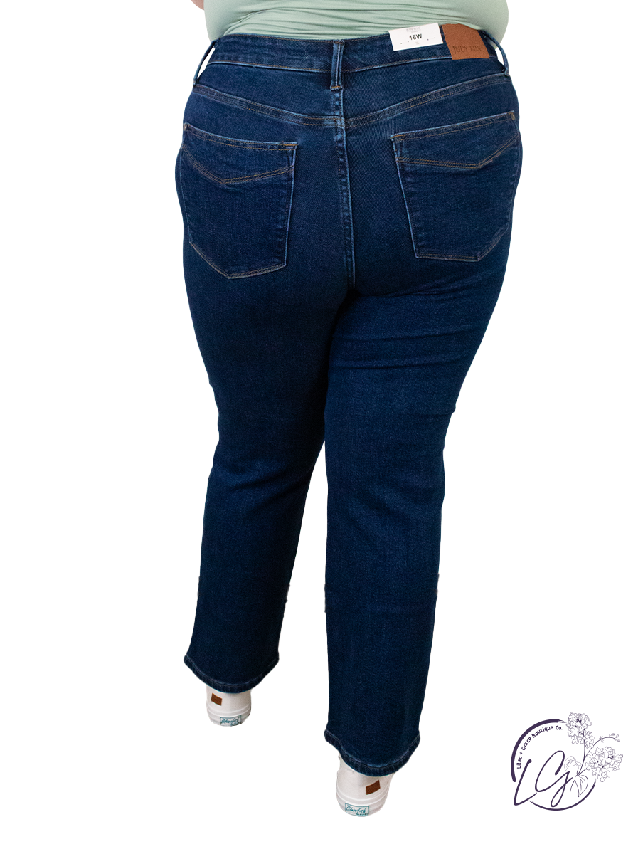 Curvy Rory High Waist Straight Leg By Judy Blue