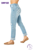 Curvy Liberty Mid-Rise Cuffed Boyfriend Jean by Judy Blue